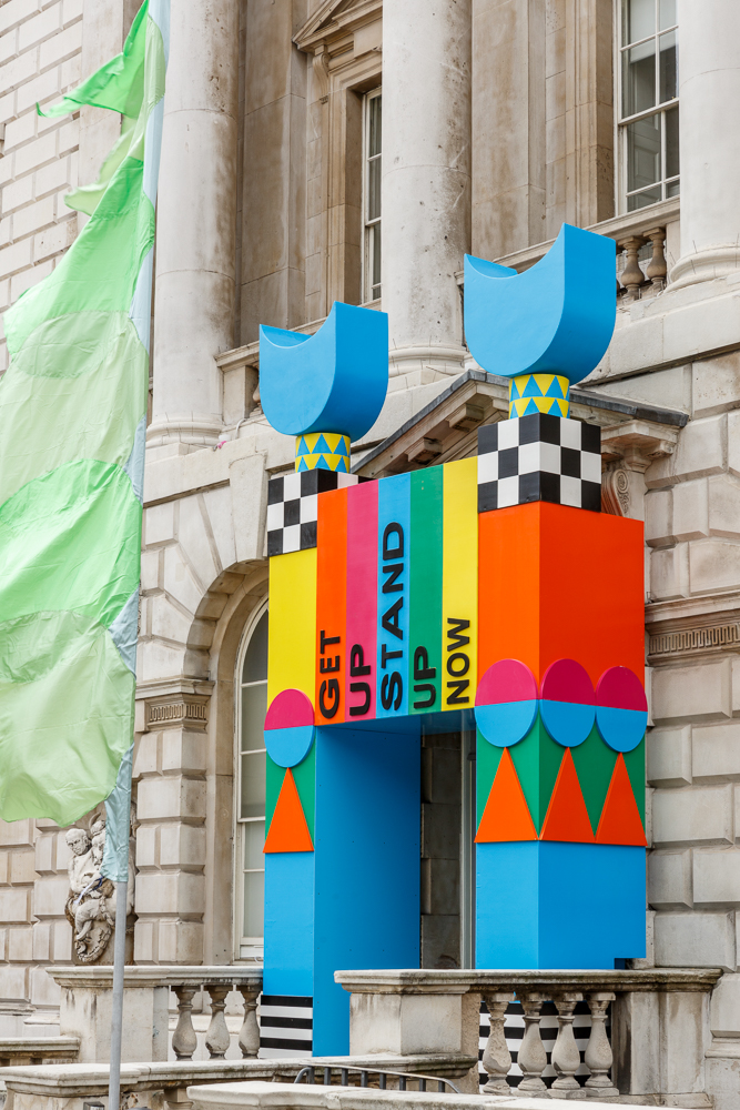 Installation views of Get Up, Stand Up Now at Somerset House
